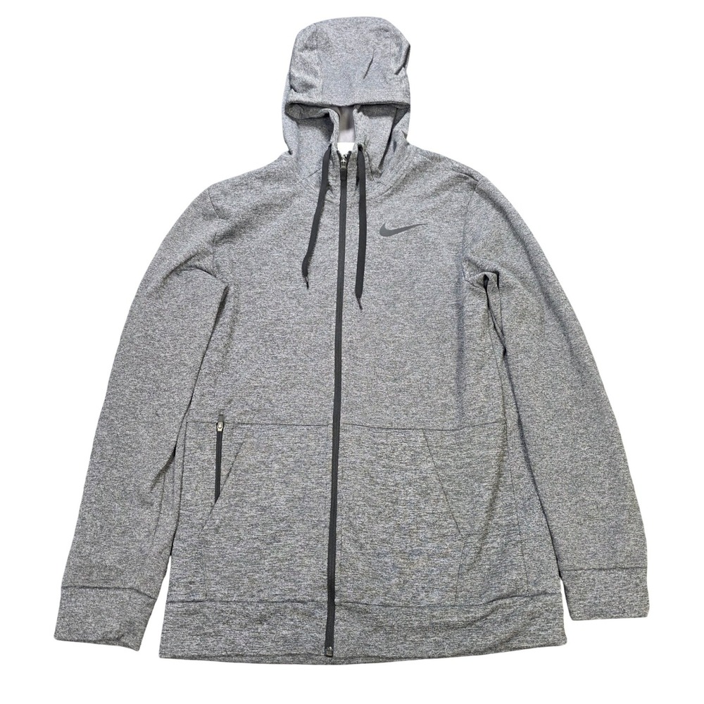 Nike Therma-FIT Full Zip Hoodie Men's Size Small Grey Heather Fleece Training